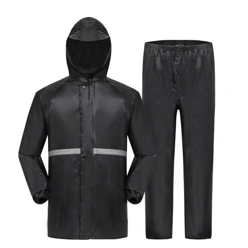 Motorcycle Gear Mens - معطف مقاوم للماء بغطاء رأس وبنت