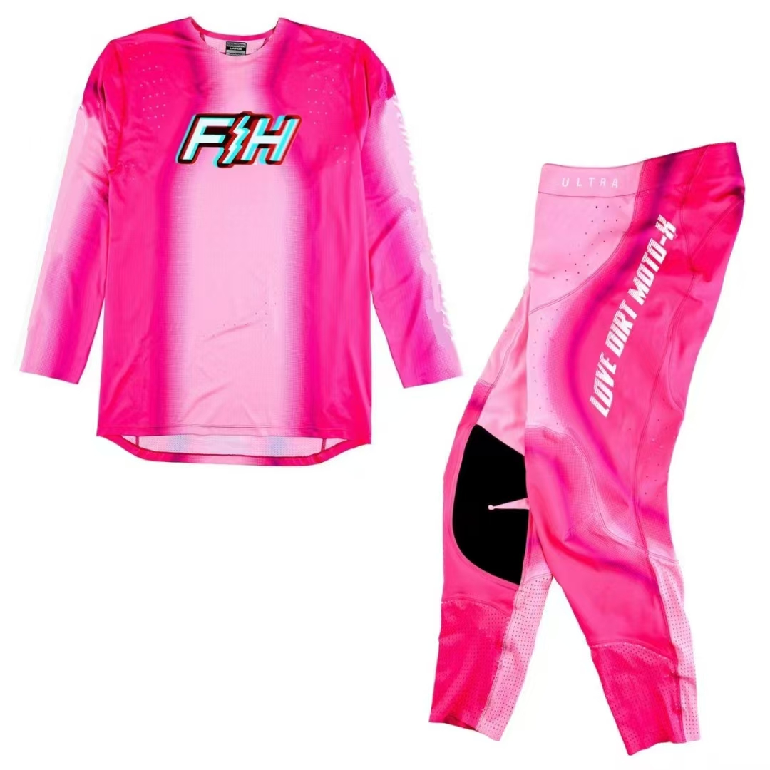 Motorcycle Gear Bundle - 2025 FH الوردي موتوكروس مجموعة تروس