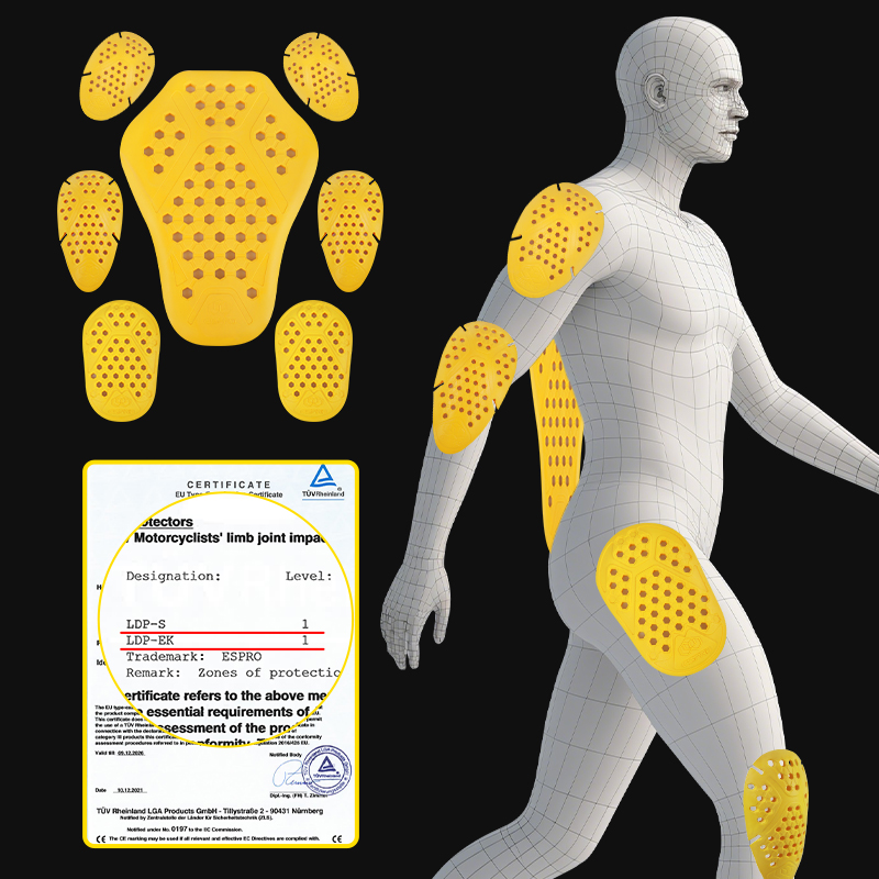 Motorcycle Gear Protection Levels - CE-Level 1 مريح للدراجات النارية واقية