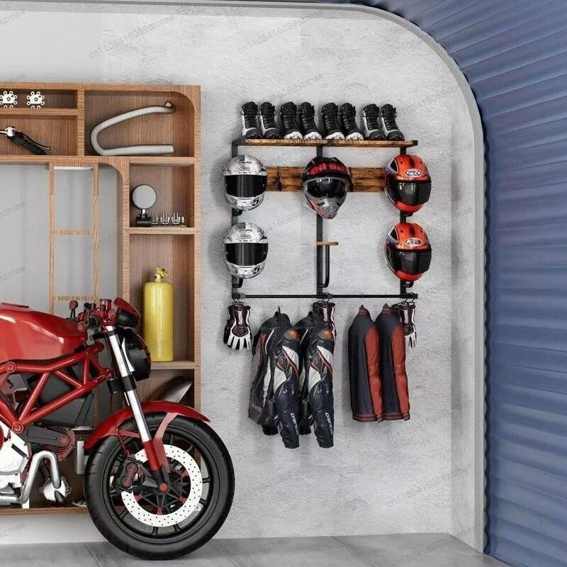 حامل خوذة مثبت على الحائط، تخز - مراجعة Motorcycle Gear Garage Storage وسعره
