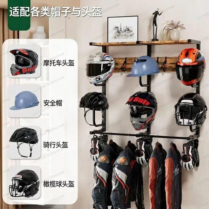حامل خوذة مثبت على الحائط، تخز - مراجعة Motorcycle Gear Garage Storage وسعره