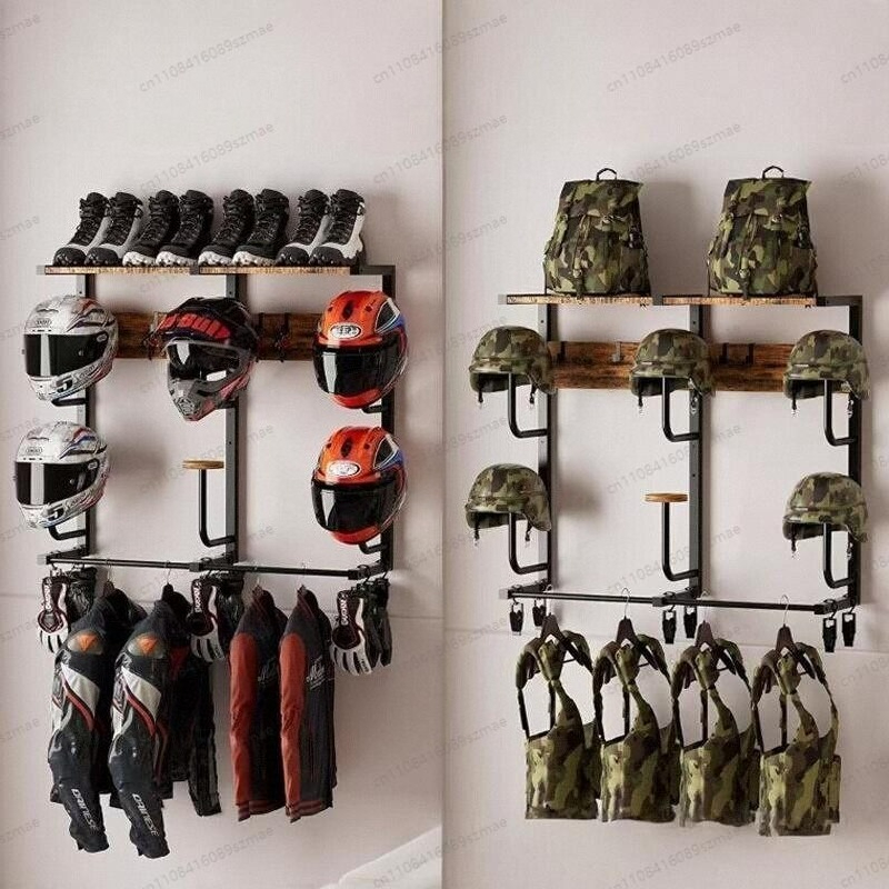 حامل خوذة مثبت على الحائط، تخز - مراجعة Motorcycle Gear Garage Storage وسعره