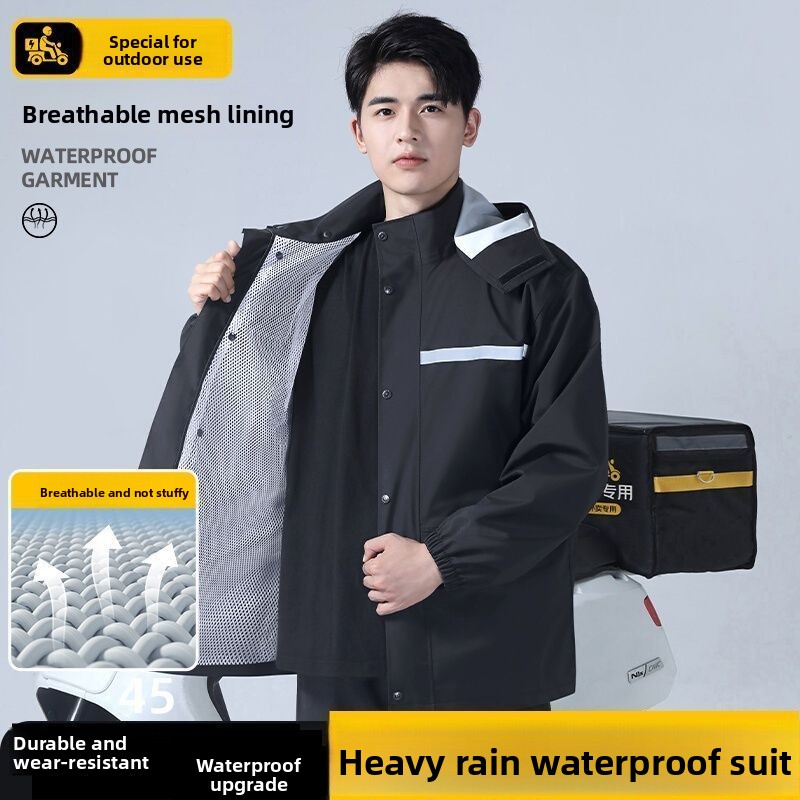 طقم معطف وسروال مطر عاكس للضوء - مراجعة Motorcycle Gear Mens وسعره
