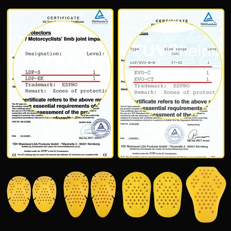 CE-Level 1 مريح للدراجات النار - مراجعة Motorcycle Gear Protection Levels وسعره