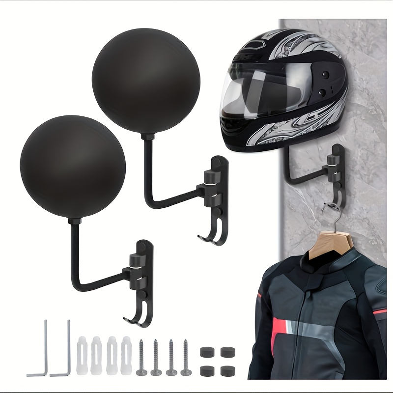 180 °   حامل خوذة الدراجات الن - مراجعة Motorcycle Gear Garage Storage وسعره